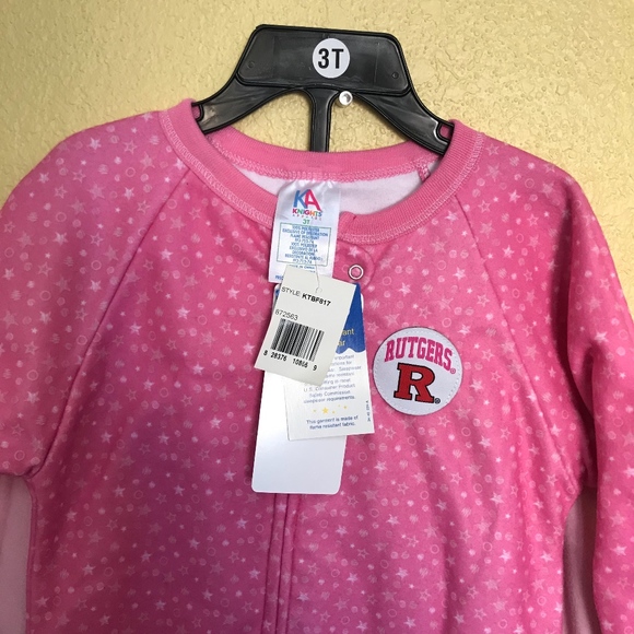 FLAME RESISTANT SLEEPWEAR 2 PK PINK RUTGERS - Picture 6 of 6